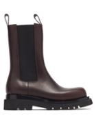 Matchesfashion.com Bottega Veneta - The Lug Leather Boots - Womens - Dark Brown
