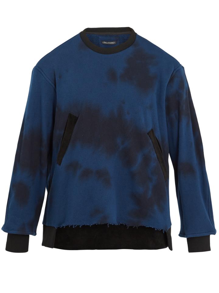 Longjourney Lb Crew Bi-colour Cotton Sweatshirt