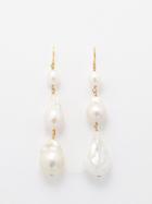 Jil Sander - Freshwater And Baroque Pearl Earrings - Womens - Pearl