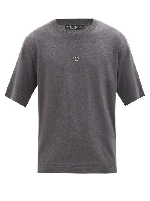 Dolce & Gabbana - D & G-logo Cotton-jersey T-shirt - Mens - Dark Grey