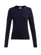 Matchesfashion.com Barrie - Arran Pop Cashmere Blend Sweater - Womens - Navy