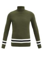 Matchesfashion.com Fusalp - Judith Roll-neck Striped Sweater - Womens - Green