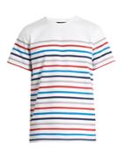 A.p.c. Striped Crew-neck Cotton T-shirt