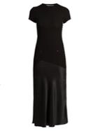 Esteban Cortázar Satin-panel Jersey Midi Dress