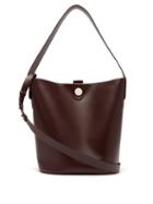 Matchesfashion.com Sophie Hulme - Swing Large Leather Bucket Bag - Womens - Burgundy