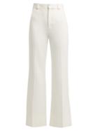 Matchesfashion.com Roland Mouret - Dilman High Rise Kick Flare Trousers - Womens - Ivory