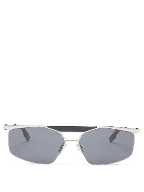 Matchesfashion.com Dior Homme Sunglasses - Diorpsychodelic Aviator Metal Sunglasses - Mens - Black