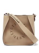 Matchesfashion.com Stella Mccartney - Perforated Logo Faux-leather Cross-body Bag - Womens - Beige