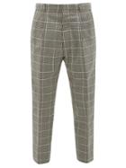 Matchesfashion.com Ami - Check Tapered Wool Trousers - Mens - Grey