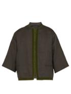 Matchesfashion.com Haider Ackermann - Oversized Linen Shirt - Mens - Green