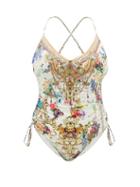 Matchesfashion.com Camilla - By The Meadow-print Recycled-fibre Swimsuit - Womens - White Print