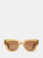 Jacques Marie Mage - Enzo Square-frame Acetate Sunglasses - Womens - Light Brown