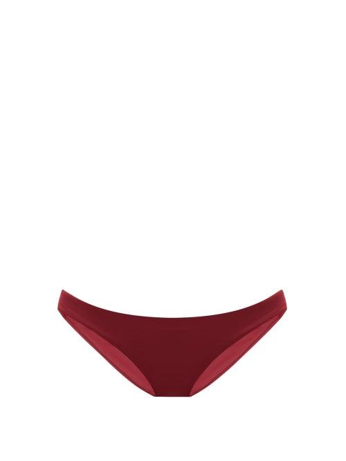 Matchesfashion.com The Fold D+ Swim - The Staple Low-rise Bikini Briefs - Womens - Burgundy