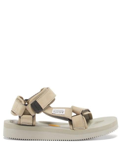 Matchesfashion.com Suicoke - Depa-v2nu Velcro-strap Nubuck Sandals - Womens - Grey