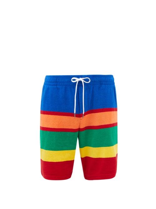 Polo Ralph Lauren - Striped Cotton-blend Jersey Shorts - Mens - Multi