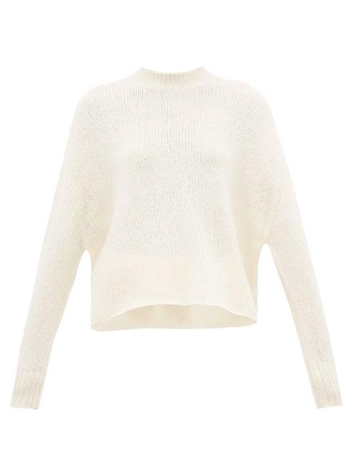 Matchesfashion.com Ryan Roche - Cropped Cashmere Blend Sweater - Womens - Ivory