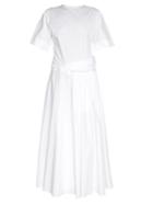 Rochas Drop-waist Stretch-cotton Poplin Dress