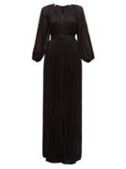 Matchesfashion.com Maria Lucia Hohan - Lee Pleated Silk Tulle Gown - Womens - Black