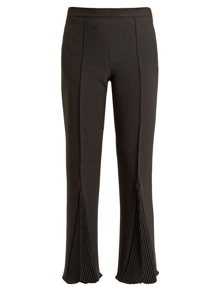 Marco De Vincenzo Pleated Crepe Cropped Trousers