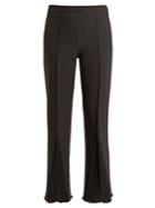 Marco De Vincenzo Pleated Crepe Cropped Trousers