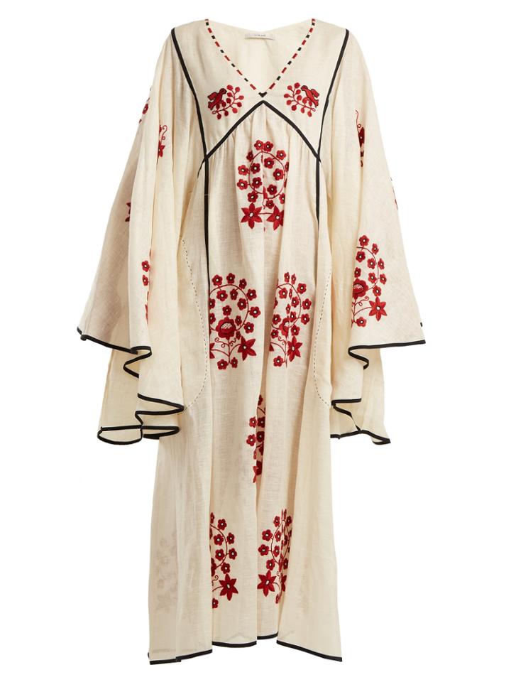 Vita Kin Spanish Pigeon Embroidered Linen Dress