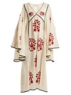 Vita Kin Spanish Pigeon Embroidered Linen Dress