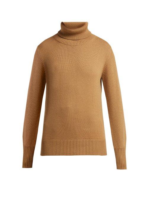 Matchesfashion.com Burberry - Lockeridge Roll Neck Cashmere Blend Sweater - Womens - Beige