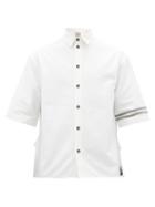 Matchesfashion.com Boramy Viguier - Passementerie-trim Cotton-blend Canvas Shirt - Mens - White