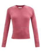 Chlo - Round-neck Wool-blend Sweater - Womens - Pink