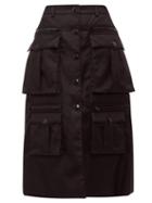 Matchesfashion.com Prada - Statement Pocket Nylon Cargo Skirt - Womens - Black