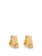 Bottega Veneta - Triangle 18kt Gold-plated Hoop Earrings - Womens - Gold