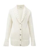 Matchesfashion.com Gabriela Hearst - Gustav Shawl-collar Cardigan - Womens - Ivory