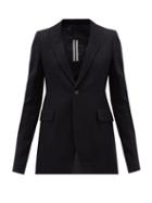 Matchesfashion.com Rick Owens - Extreme Soft Single-breasted Cotton-blend Blazer - Womens - Black