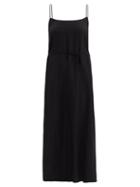 Matchesfashion.com Raey - Tie-waist Silk Crepe De Chine Slip Dress - Womens - Black