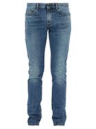 Matchesfashion.com Saint Laurent - Mid Rise Skinny Jeans - Mens - Blue