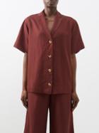 Haight - Marcio Poplin Shirt - Womens - Brown