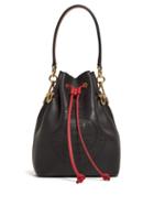 Matchesfashion.com Fendi - Mon Tresor Perforated Logo Leather Bucket Bag - Womens - Black Multi