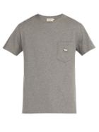 Matchesfashion.com Maison Kitsun - Tricolour Fox Patch Crew Neck Cotton T Shirt - Mens - Charcoal