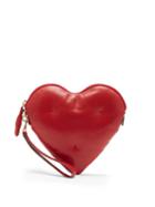 Matchesfashion.com Anya Hindmarch - Heart Chubby Leather Clutch - Womens - Red
