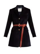 Matchesfashion.com Giuliva Heritage Collection - Karen Single Breasted Corduroy Blazer - Womens - Navy