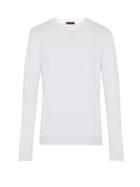 Matchesfashion.com Altea - Crew Neck Cotton Blend Sweater - Mens - White
