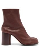 Maison Margiela - Tabi Split-toe Leather Ankle Boots - Womens - Brown
