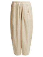 Albus Lumen Fisherman Wide-leg Cropped Linen Trousers