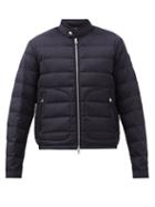 Moncler - Acorus Quilted Down-filled Wool Jacket - Mens - Dark Navy