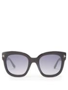 Matchesfashion.com Tom Ford Eyewear - Oversized Cat Eye Acetate Sunglasses - Womens - Black
