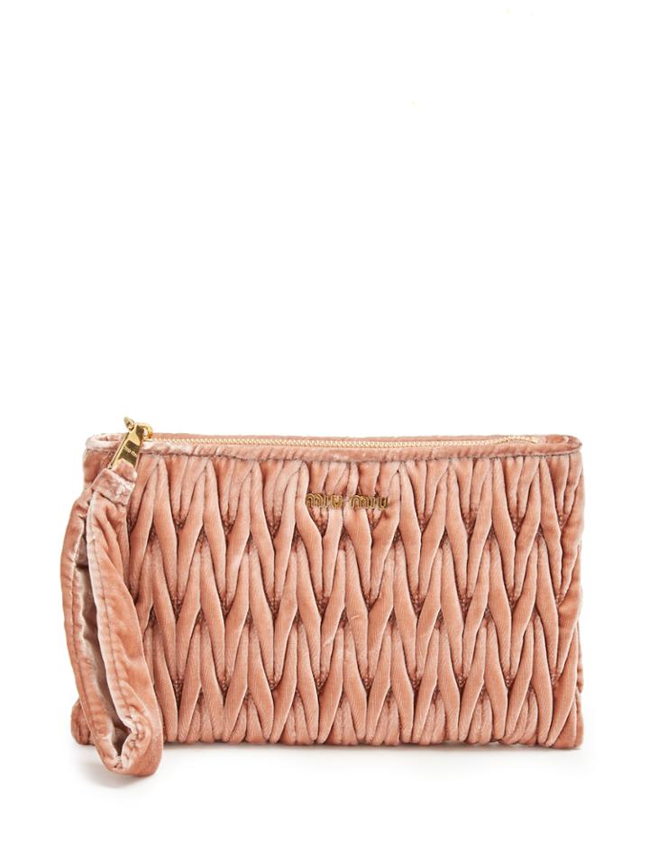 Miu Miu Velvet-matelass Pouch