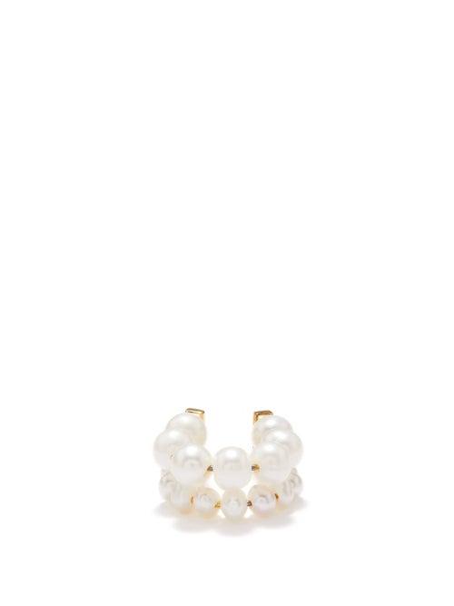 Completedworks - Pearl & Recycled 14kt Gold-vermeil Single Ear Cuff - Womens - Pearl