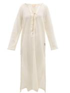 Matchesfashion.com Albus Lumen - Aziza Crochet Hooded Kaftan - Womens - Nude