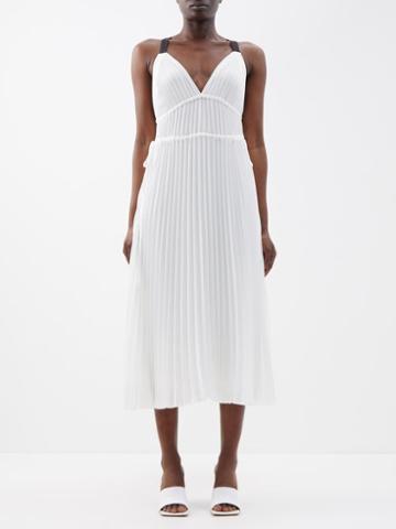 Proenza Schouler White Label - Broomstick Pleated Chiffon Dress - Womens - Off White