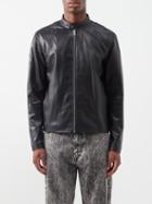 Rag & Bone - Cafe Racer Leather Jacket - Mens - Black